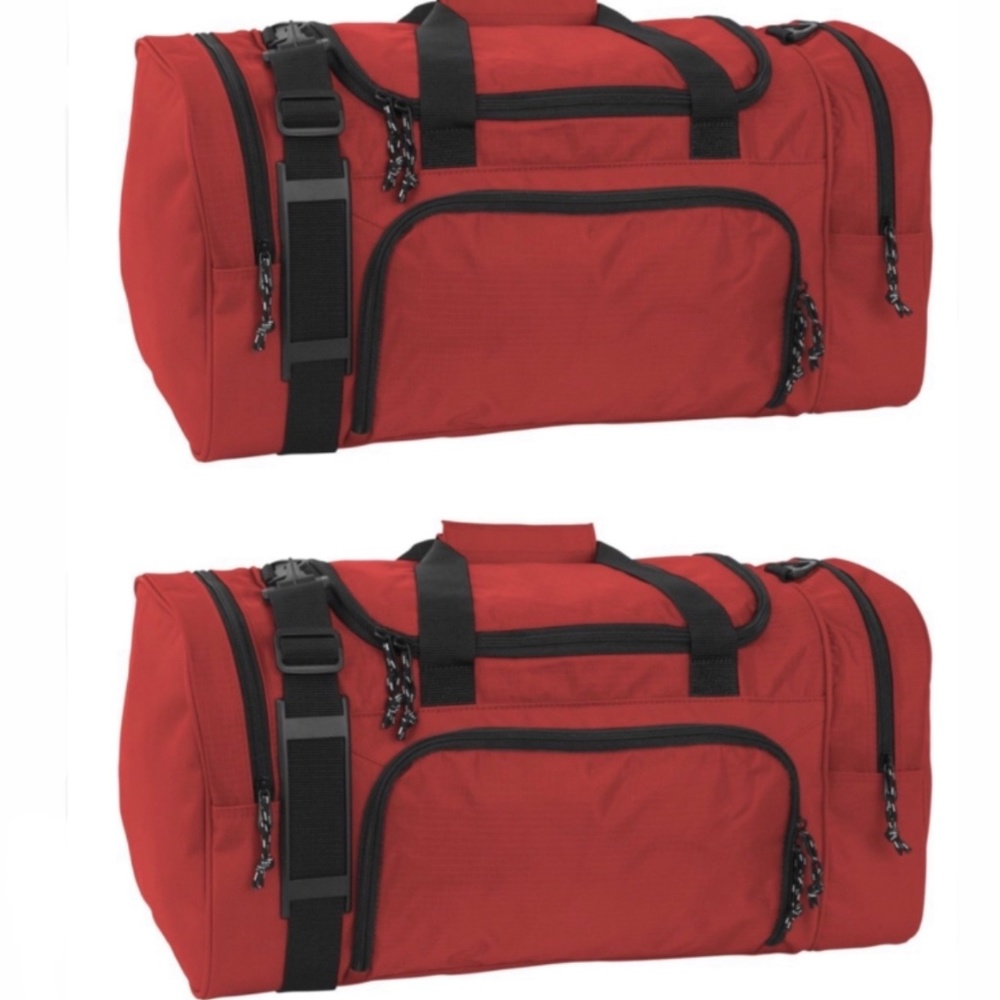 (2 Pack) Coronado Carry-On Sport Locker Bag 21.0”x10.5”x10.5” DARK RED NWT